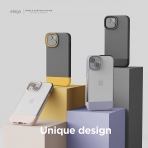 elago Glide Armor Serisi iPhone 14 Klf-Dark Gray/Yellow