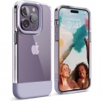 elago Glide Armor Serisi iPhone 14 Pro Klf-Clear/Purple