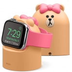 elago LINE Friends W2 Silikon Apple Watch arj Stand-CHOCO