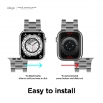 elago Paslanmaz elik Apple Watch 7 Kay (45mm)-Black