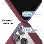 elago Premium iPhone 18 Pro Manyetik Silikon K�l�f-Burgundy