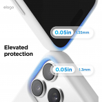 elago Premium iPhone 18 Pro Manyetik Silikon K�l�f-White