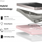 elago Samsung Galaxy S25 Ultra Silikon MagSafe Klf-Lovely Pink Grey