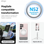 elago Samsung Galaxy S25 Ultra Silikon MagSafe Klf-Lovely Pink Grey