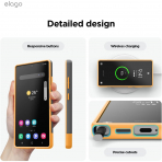 elago Samsung Galaxy S25 Ultra Silikon MagSafe Klf-Dark Grey Yellow