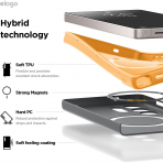 elago Samsung Galaxy S25 Ultra Silikon MagSafe Klf-Dark Grey Yellow