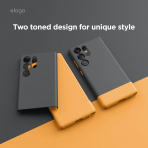 elago Samsung Galaxy S25 Ultra Silikon MagSafe Klf-Dark Grey Yellow