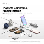 elago Samsung Galaxy S26 Ultra Manyetik Deri K�l�f-Light Grey