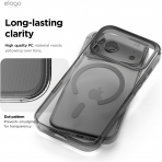 elago iPhone 18 Pro Manyetik Hibrit �effaf K�l�f-Black