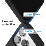 elago iPhone 18 Pro Max Manyetik Kenarl� Silikon K�l�f-Black