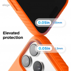 elago iPhone 18 Pro Max Manyetik Kenarl� Silikon K�l�f-Orange