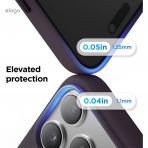 elago iPhone 18 Pro Max Manyetik Vegan Deri K�l�f-Deep Purple