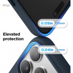elago iPhone 18 Pro Max Manyetik Vegan Deri K�l�f-Jeen Indigo