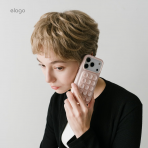 elago iPhone 18 Pro Max Manyetik Vegan Deri K�l�f-Lovely Pink