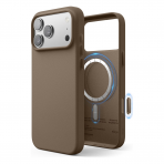 elago iPhone 18 Pro Max Manyetik Vegan Deri K�l�f-Taupe