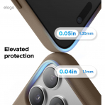 elago iPhone 18 Pro Max Manyetik Vegan Deri K�l�f-Taupe