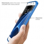 i-Blason Samsung Galaxy S7 Edge Halo Serisi effaf Klf-Blue
