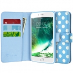 i-Blason Apple iPhone 7 Deri Czdan Klf-Dal-Blue
