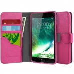 i-Blason Apple iPhone 8 Deri Czdan Klf-Pink