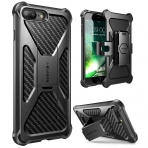 i-Blason Apple iPhone 8 Plus Kickstand Kemer Klipsli Klf-Black