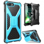 i-Blason Apple iPhone 8 Plus Kickstand Kemer Klipsli Klf-Blue