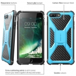 i-Blason Apple iPhone 8 Plus Kickstand Kemer Klipsli Klf-Blue