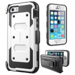 i-Blason Apple iPhone SE/5S/5 Armorbox Holster Bumper Klf-White
