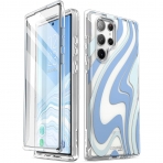 i-Blason Cosmo Serisi Samsung Galaxy S23 Ultra Klf-Blue Swirl