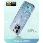 i-Blason Cosmo Serisi iPhone 13 Pro Max Klf-Blue Butterfly