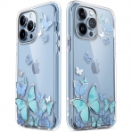 i-Blason Cosmo Serisi iPhone 13 Pro Max Klf-Blue Butterfly