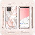 i-Blason Google Pixel 4 XL Cosmo Serisi Klf-Marble