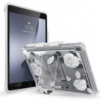 i-Blason Halo Serisi Apple iPad Kalem Blmeli Klf (10.2 in)-Rose/Black
