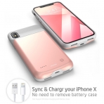 i-Blason iPhone X Bataryal Klf (3200 mAh)-Rose Gold