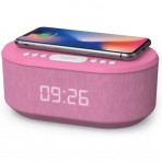 i-Box Dawn Radio Alarm ve Kablosuz arj Cihaz-Pink