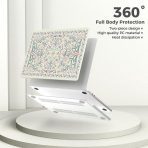 iCasso Desenli MacBook Air K�l�f� (13.6 �n�)-Boho Floral Pink