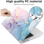 iCasso Desenli MacBook Air K�l�f� (13.6 �n�)-Soft Blue Marble