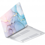 iCasso Desenli MacBook Air K�l�f� (13.6 �n�)-Soft Blue Marble