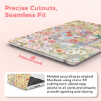iCasso Desenli MacBook Air K�l�f� (13.6 �n�)-Pink Flower Patchwork
