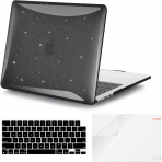 iCasso Liquid Retina MacBook Air Uyumlu Klf(13.6 in)-Black Glitter 