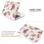 iDOO Apple Macbook Pro Fruit Serisi Klf (15 in)-Floral Rose