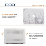 iDoo Apple MacBook Air Marble Pattern Serisi Klf (13 in)-White