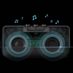 iLuv Aud Mini Ultra Slim Hoparlr-Black