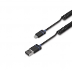 iLuv Premium Coiled Charge / Sync Cable with Lightning Connector for iPhone 5