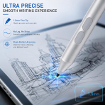 iafer Microsoft Surface Uyumlu Stylus Kalem-Silver