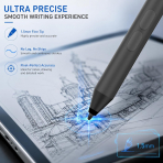 iafer Microsoft Surface Uyumlu Stylus Kalem-Dark Black