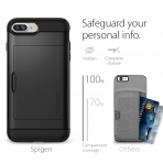 Spigen iPhone 7 Plus Slim Armor CS K�l�f-Black