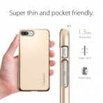 Spigen iPhone 7 Plus Thin Fit Klf-Champagne Gold