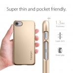 Spigen iPhone 7 Thin Fit K�l�f-Champagne Gold