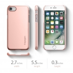 Spigen iPhone 7 Thin Fit K�l�f-Rose Gold