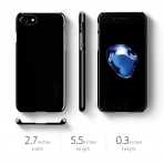 Spigen iPhone 7 Thin Fit K�l�f-Jet Black